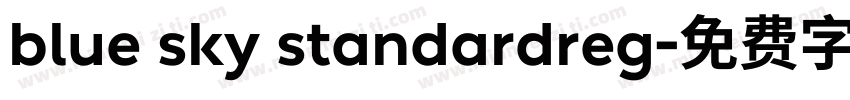 blue sky standardreg字体转换
